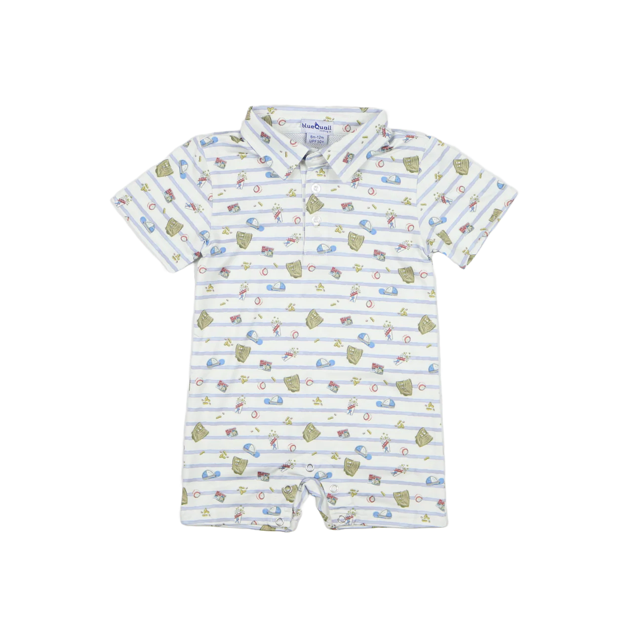 7th Inning Stretch Polo Short Sleeve Romper