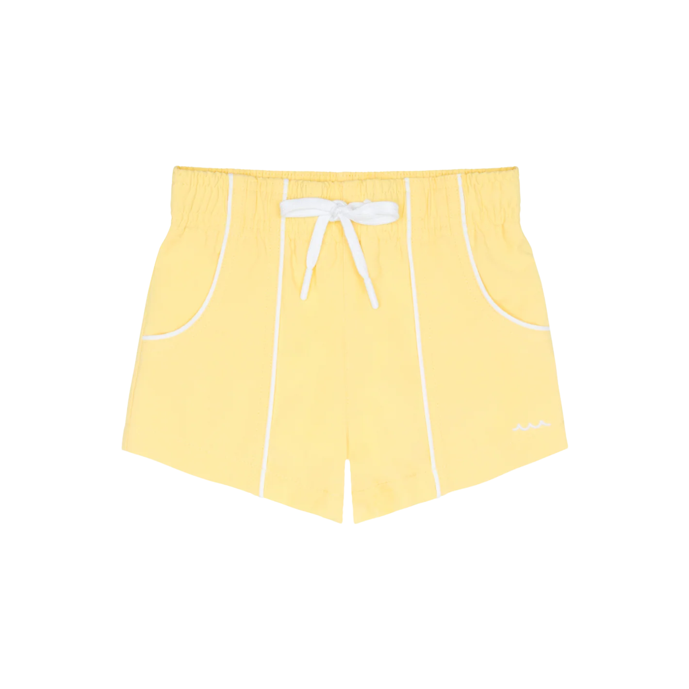 boys soleil yellow panelled boardie