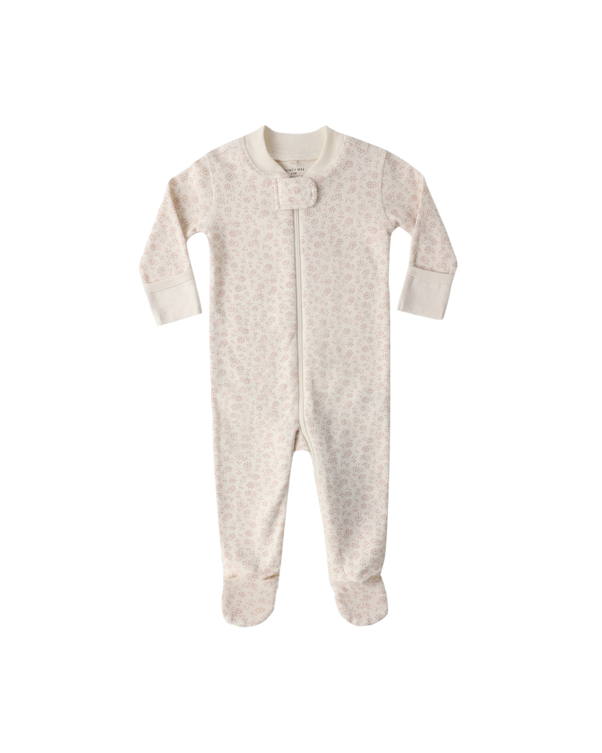 Ditsy Zip Long Sleeve Sleeper Footie
