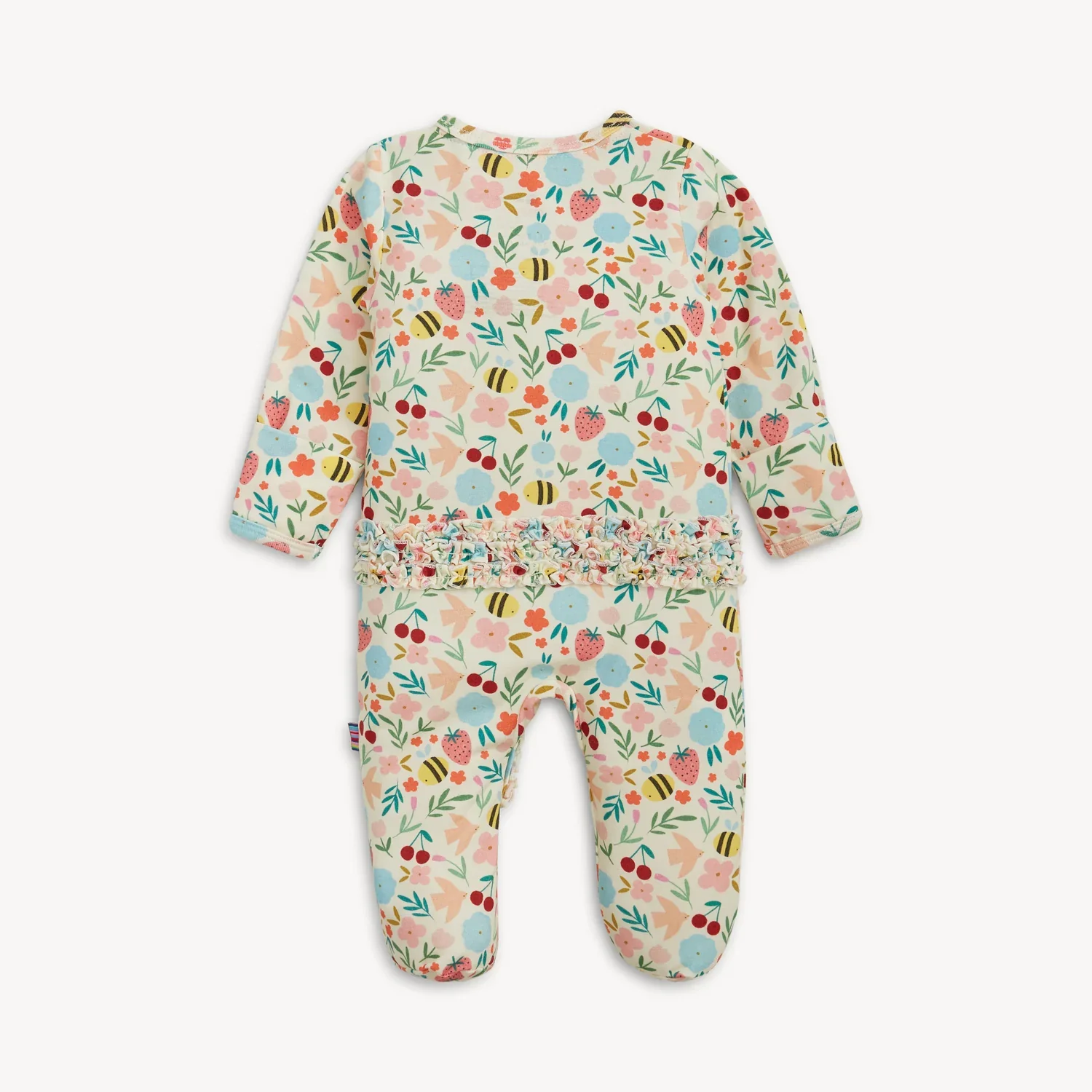 Honey Blossom Modal Magnetic Footie w/ Ruffle - Image 3