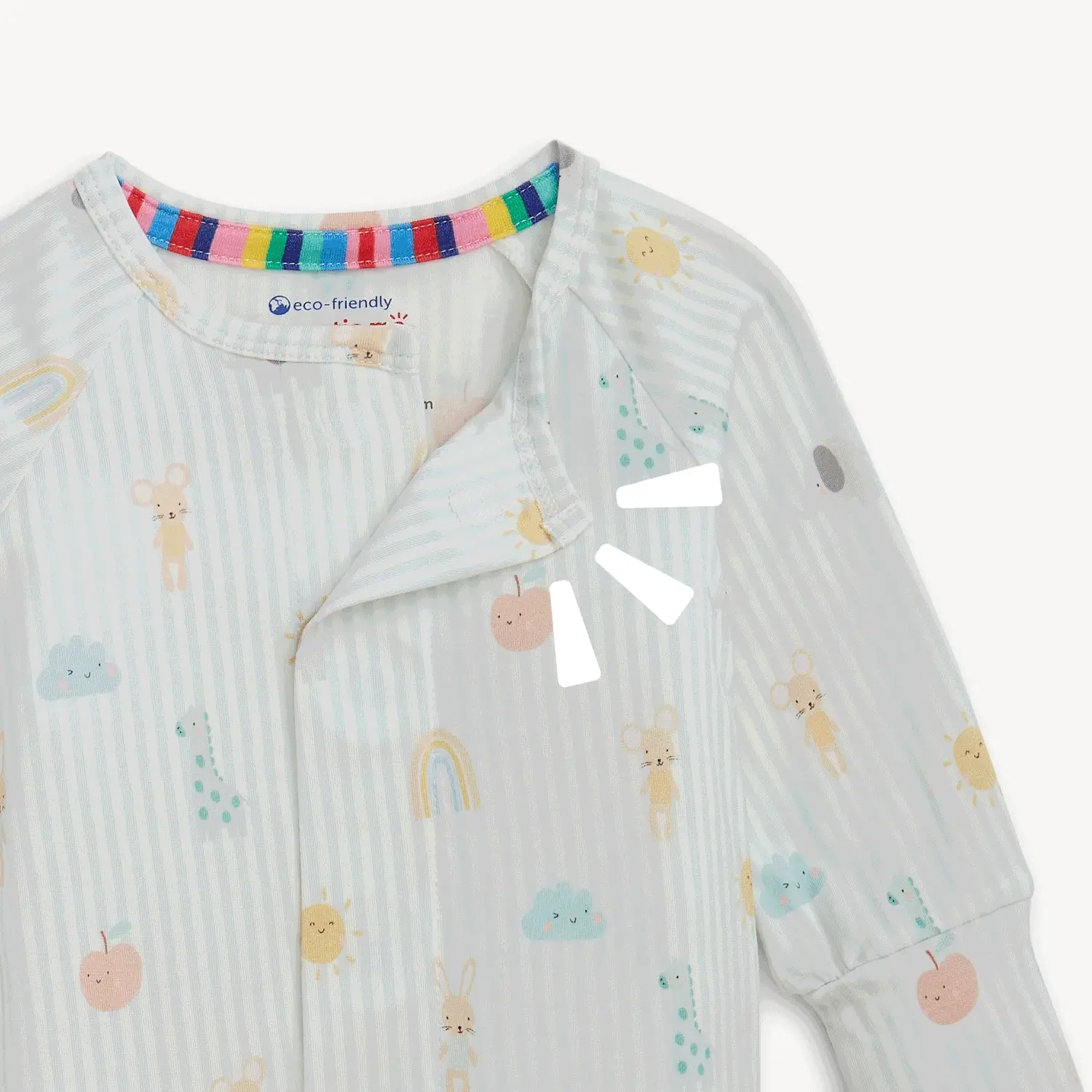 Lullaby Sky Blue Modal Magnetic Footie - Image 2