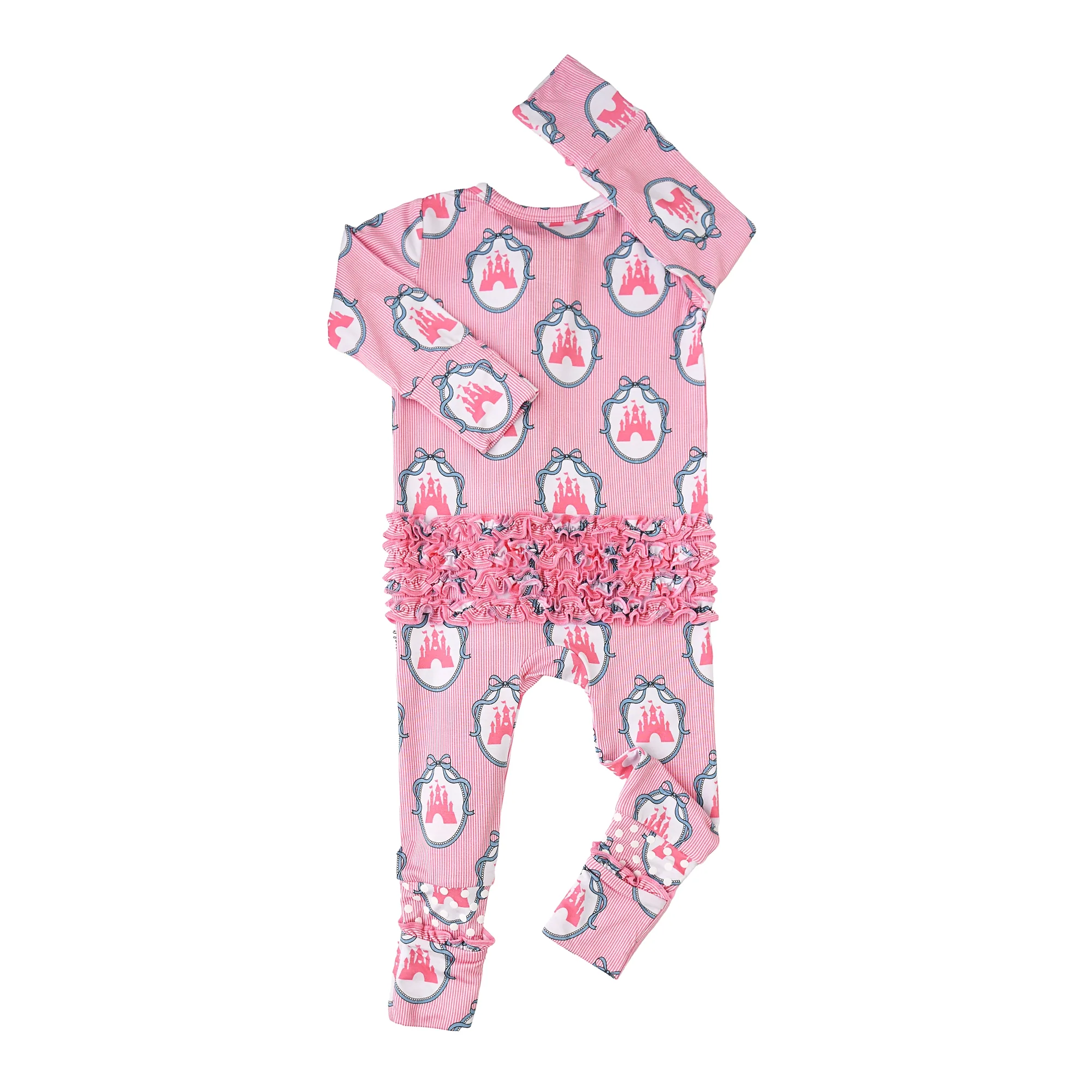 Maeve Castles Ruffle Zip Romper - Image 2