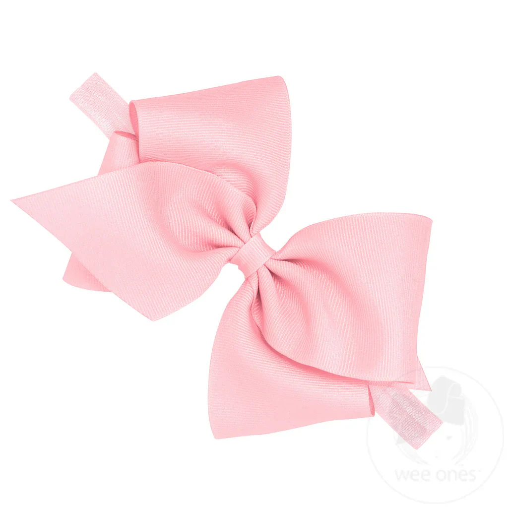 Mini King Classic Grosgrain Girls Hair Bow on Baby Band - Image 2