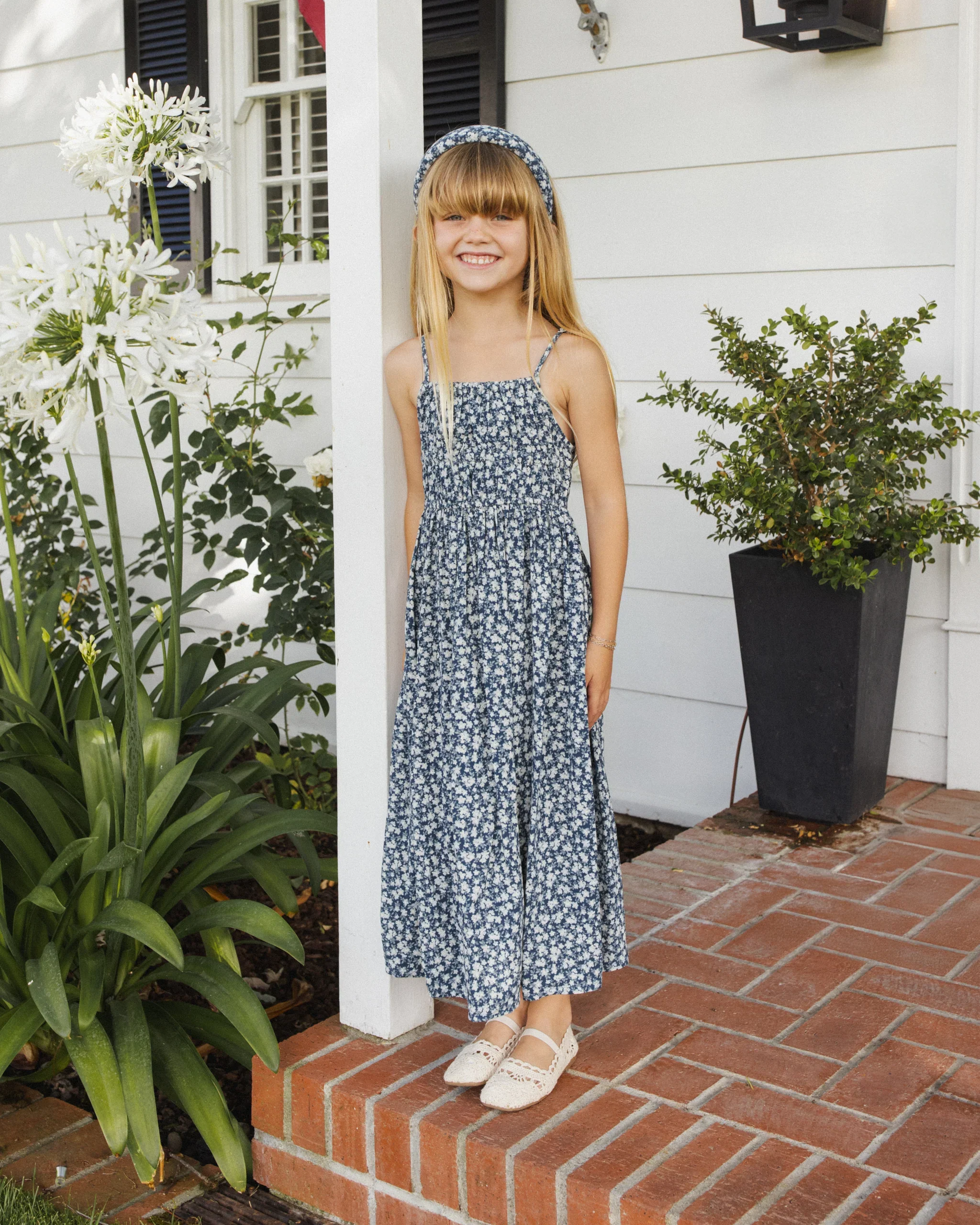 Navy Floral Delia Dress - Image 2