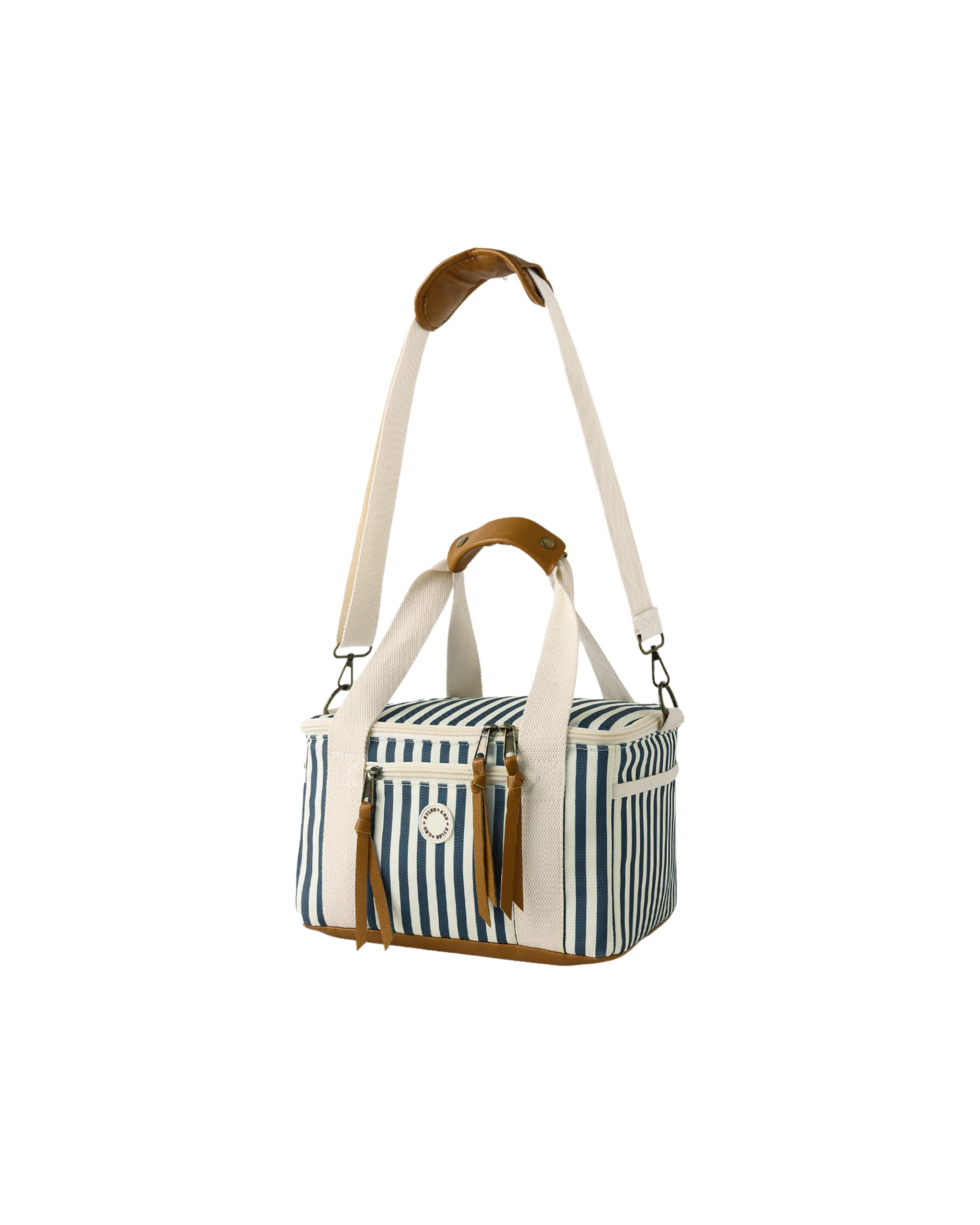 Navy Stripe Cooler Bag