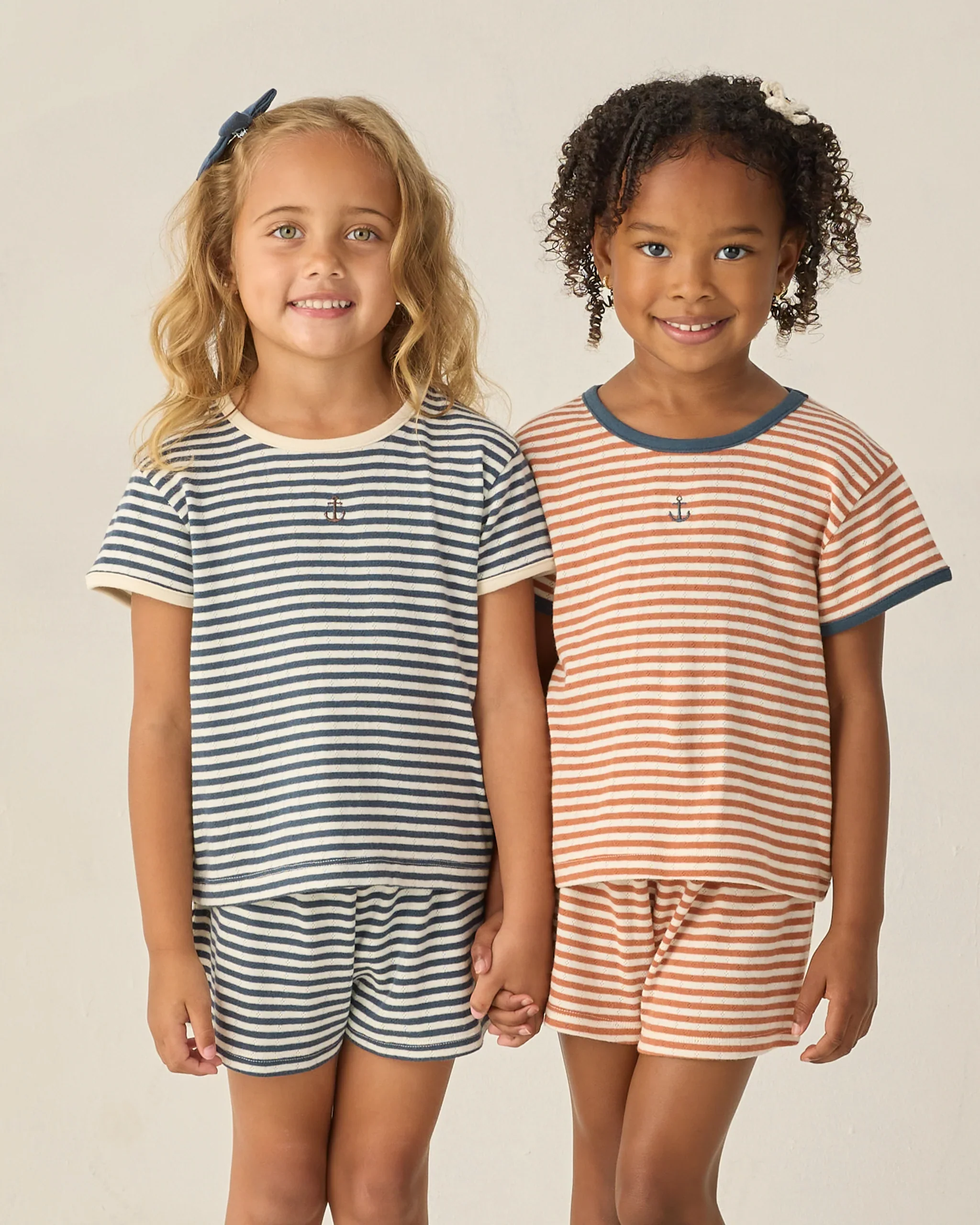 Navy Stripe Pointelle Tee - Image 2