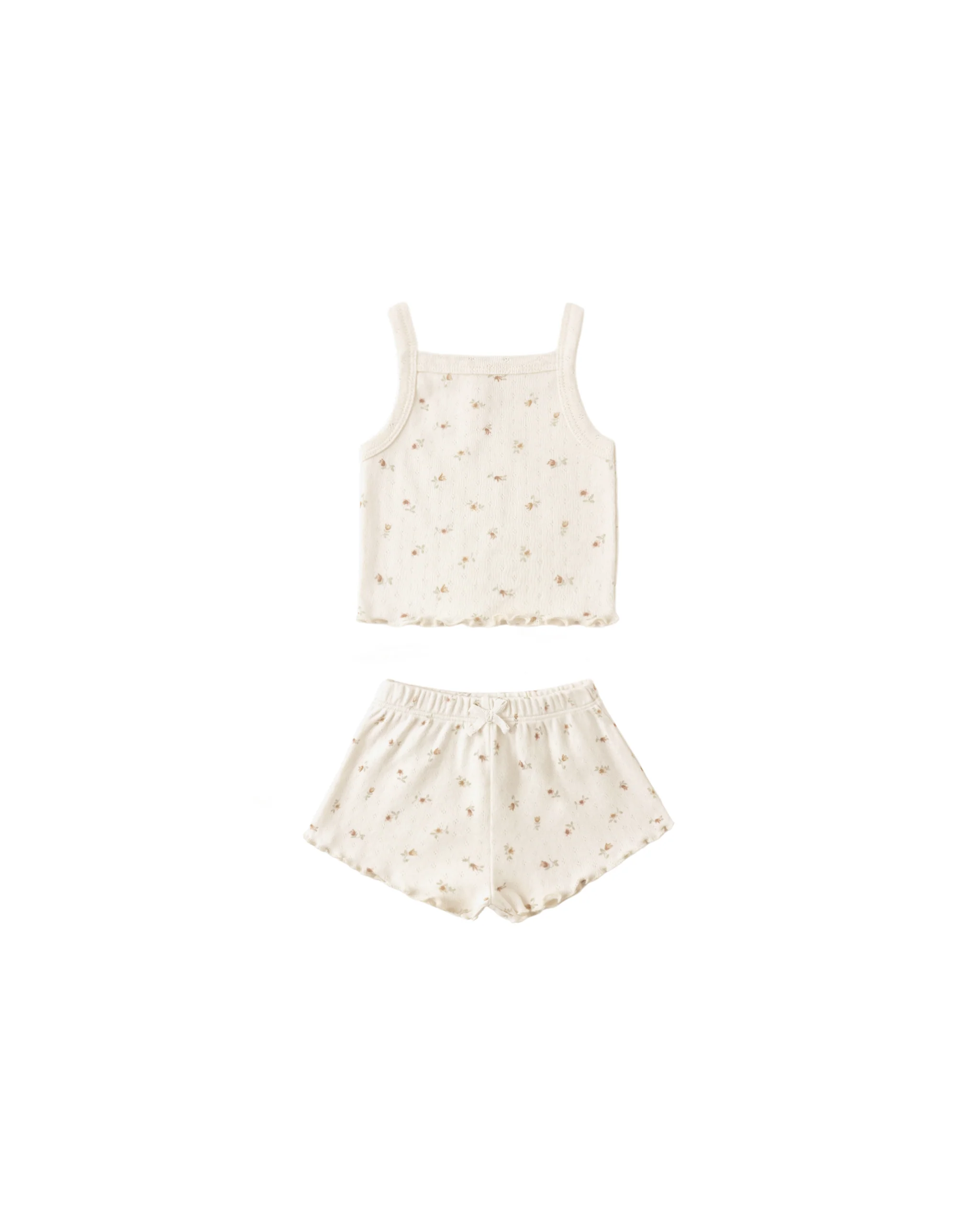 Petit Fleur Pointelle Tank +Shortie Set