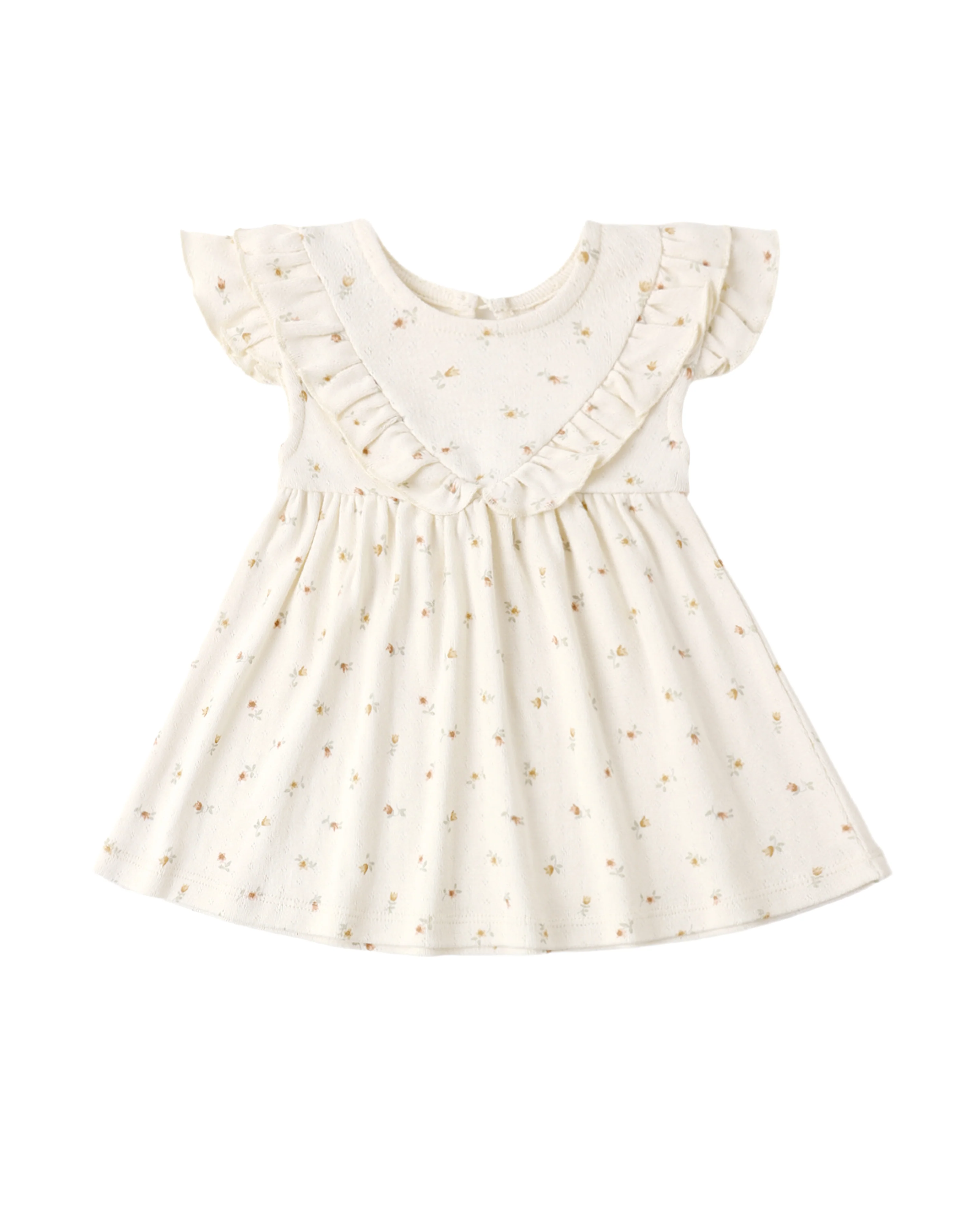 Petit Fleur Sleeveless Ruffle V Dress