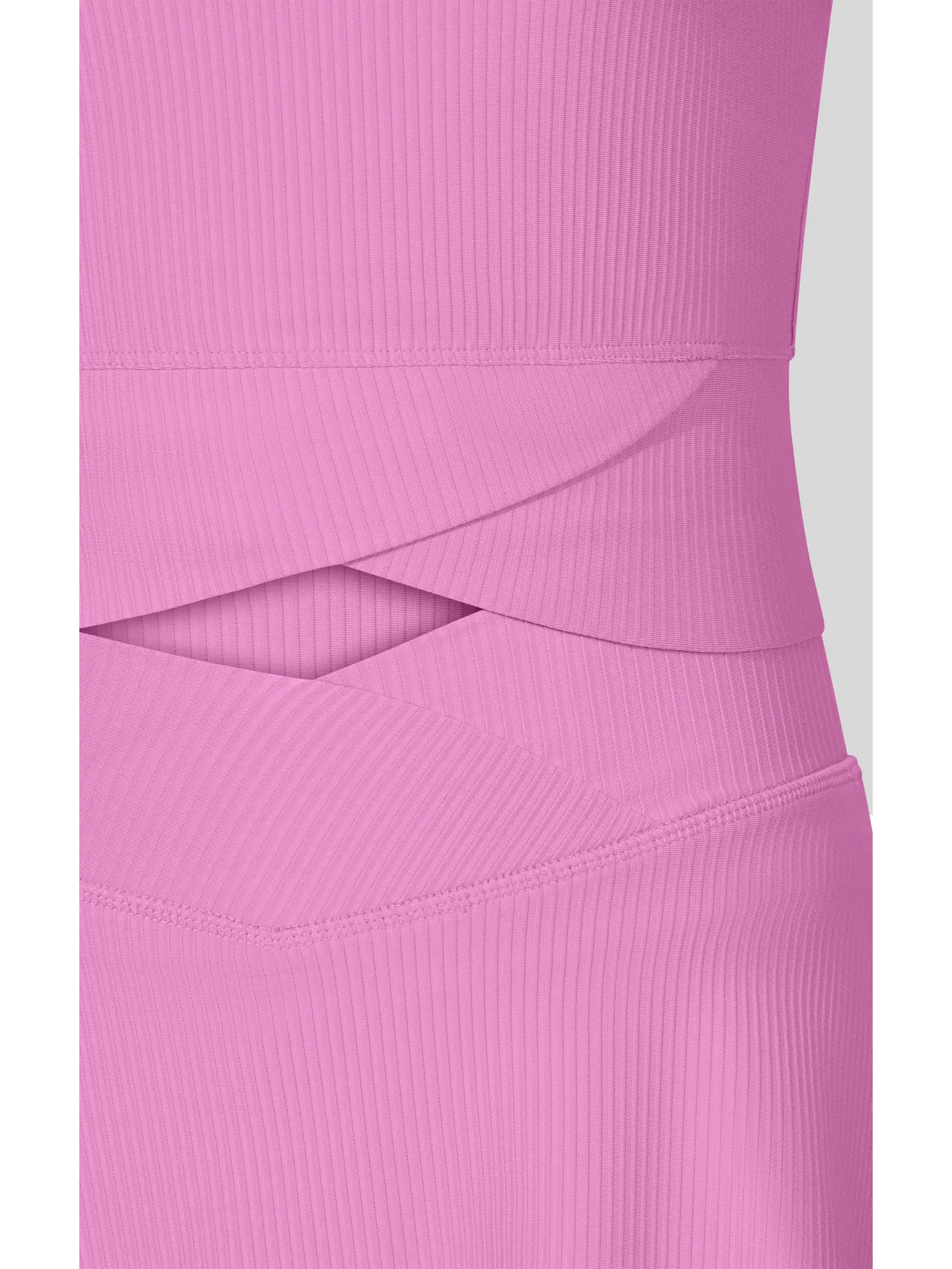 Pink Bloom Rib Marie Crossover Top and Skort Set - Image 2
