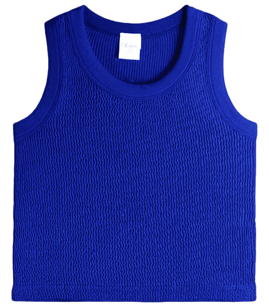 Royal Blue Smocked Tank