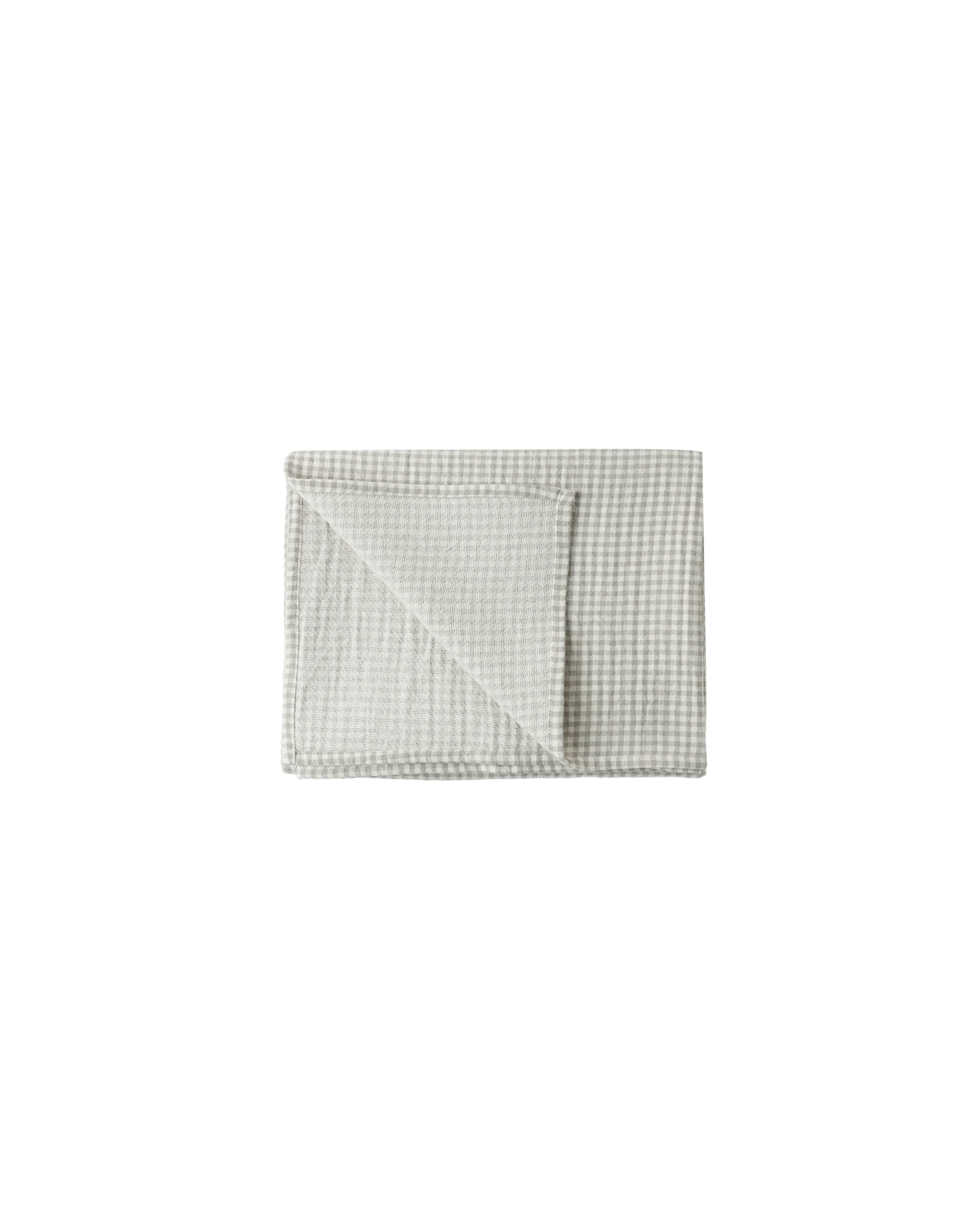 Sage Gingham Woven Swaddle - Image 2