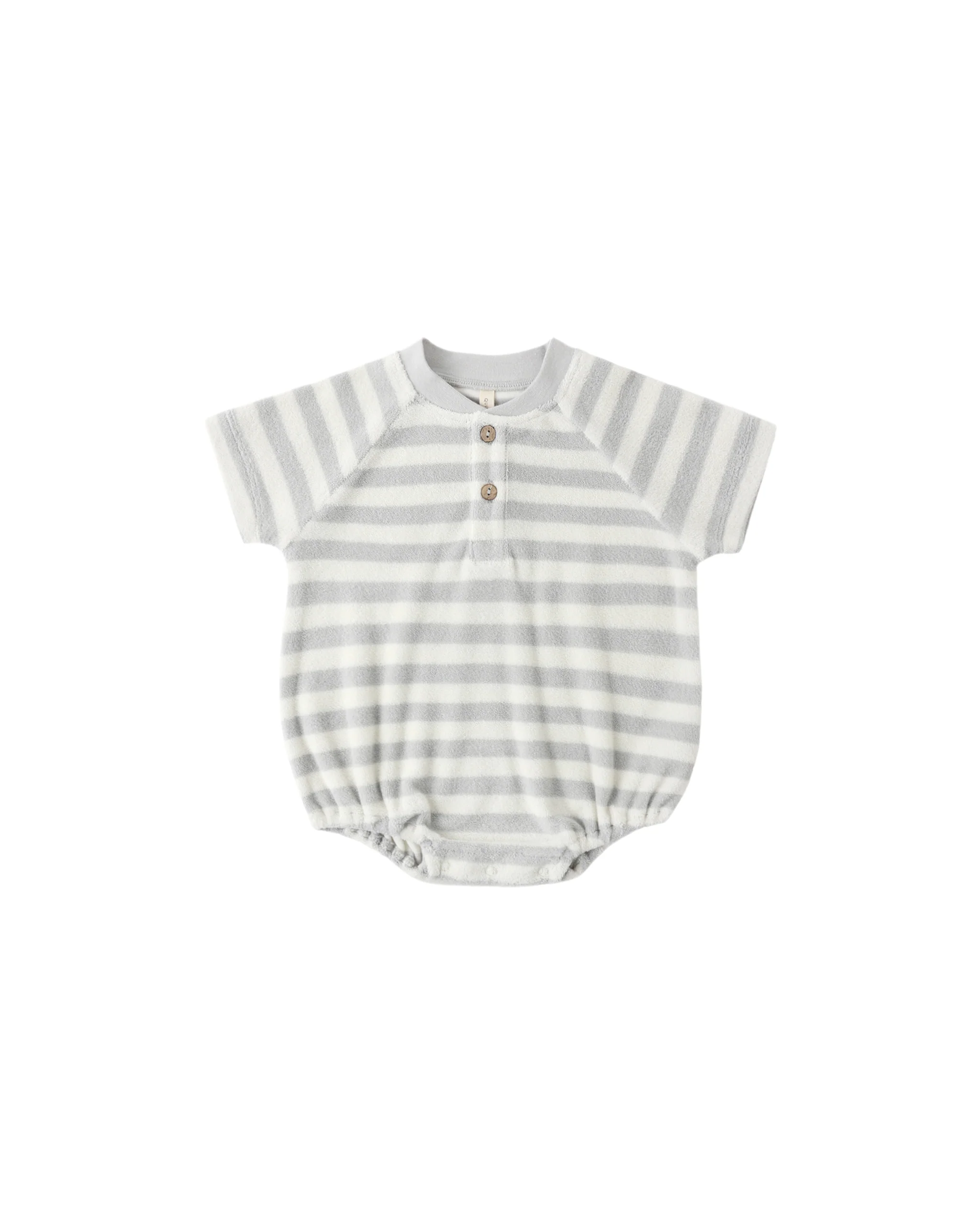 Sky Stripe Terry Henley Romper