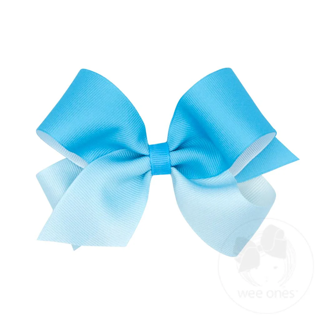 wee ones - Grosgrain Ombre Color-block Print Girls Hair Bow (multiple options) - Image 10