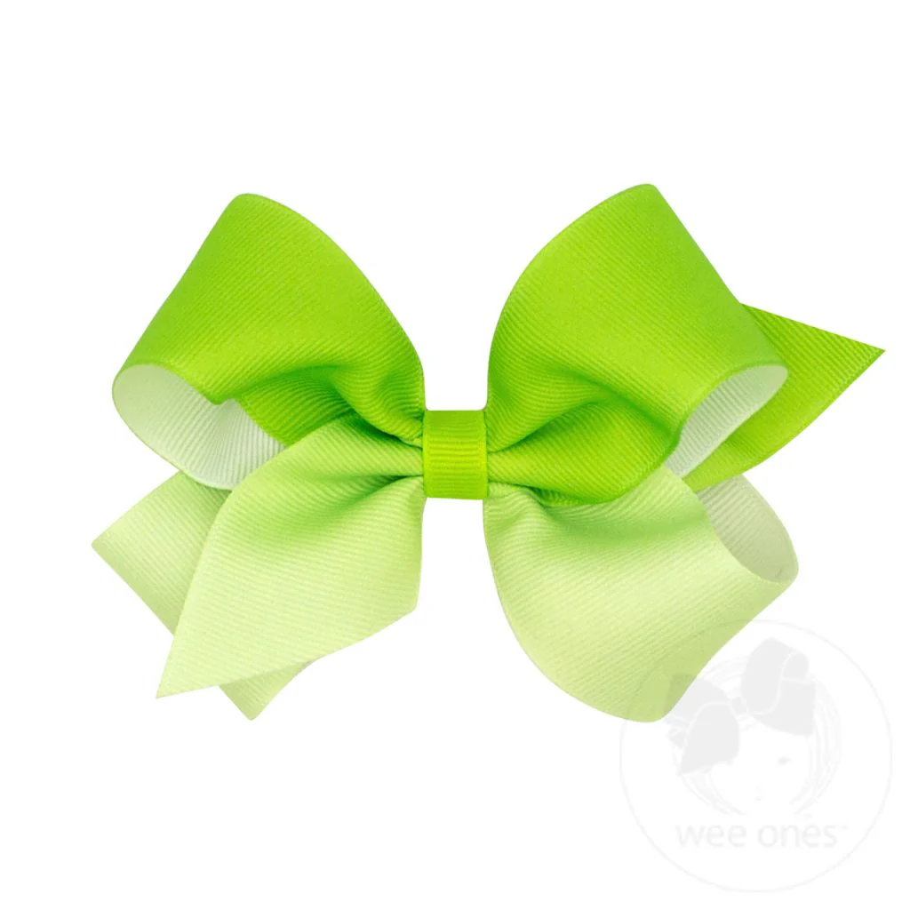 wee ones - Grosgrain Ombre Color-block Print Girls Hair Bow (multiple options) - Image 11