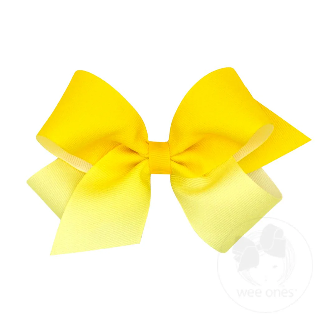 wee ones - Grosgrain Ombre Color-block Print Girls Hair Bow (multiple options) - Image 12