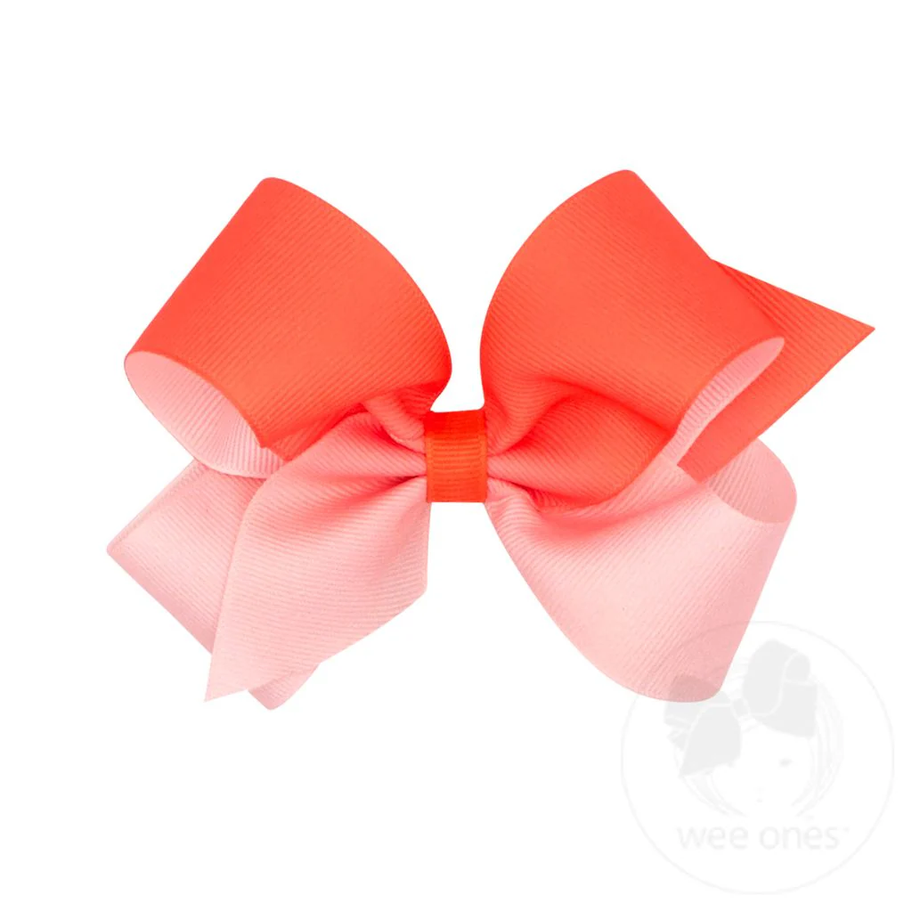 wee ones - Grosgrain Ombre Color-block Print Girls Hair Bow (multiple options) - Image 9