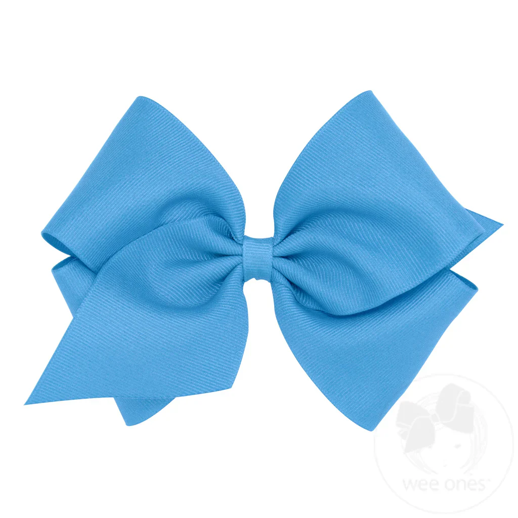 Classic Grosgrain Girls Hair Bow (Plain Wrap) - Image 25