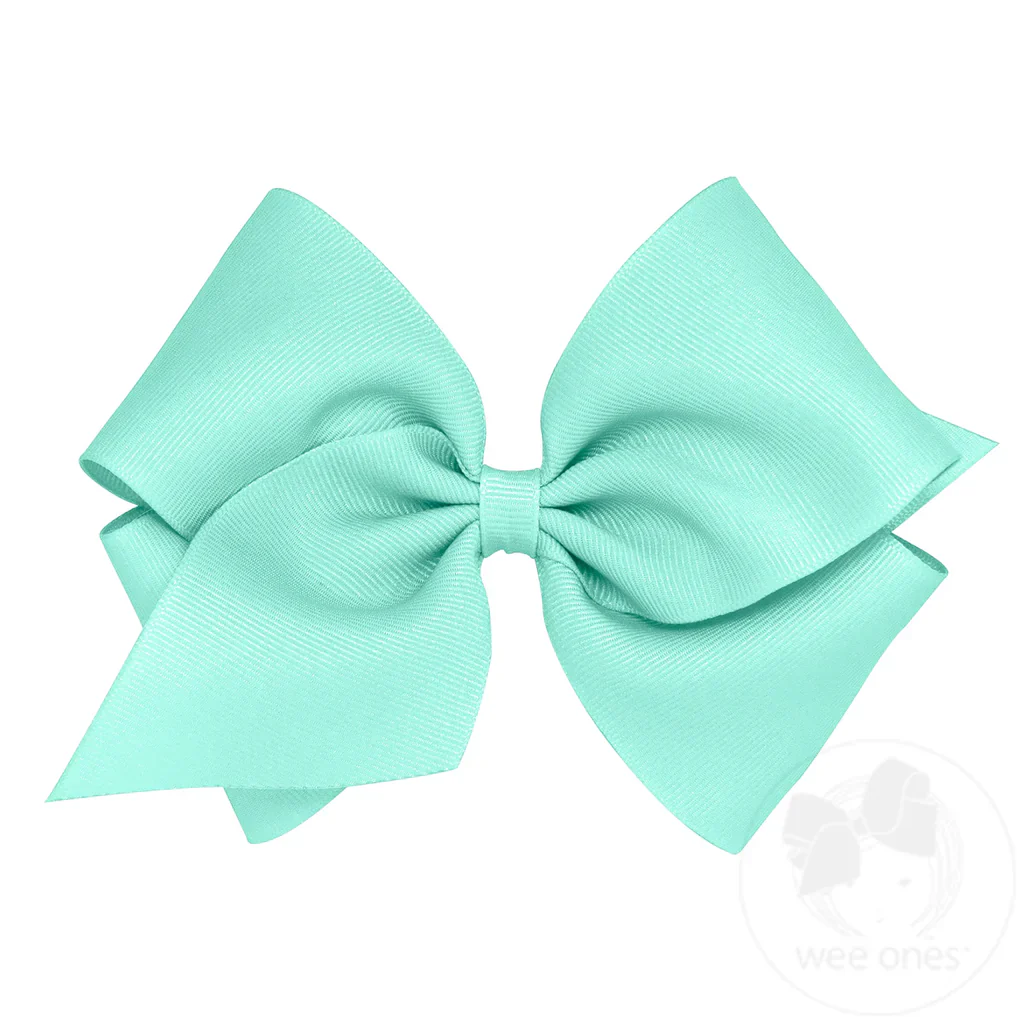 Classic Grosgrain Girls Hair Bow (Plain Wrap) - Image 26
