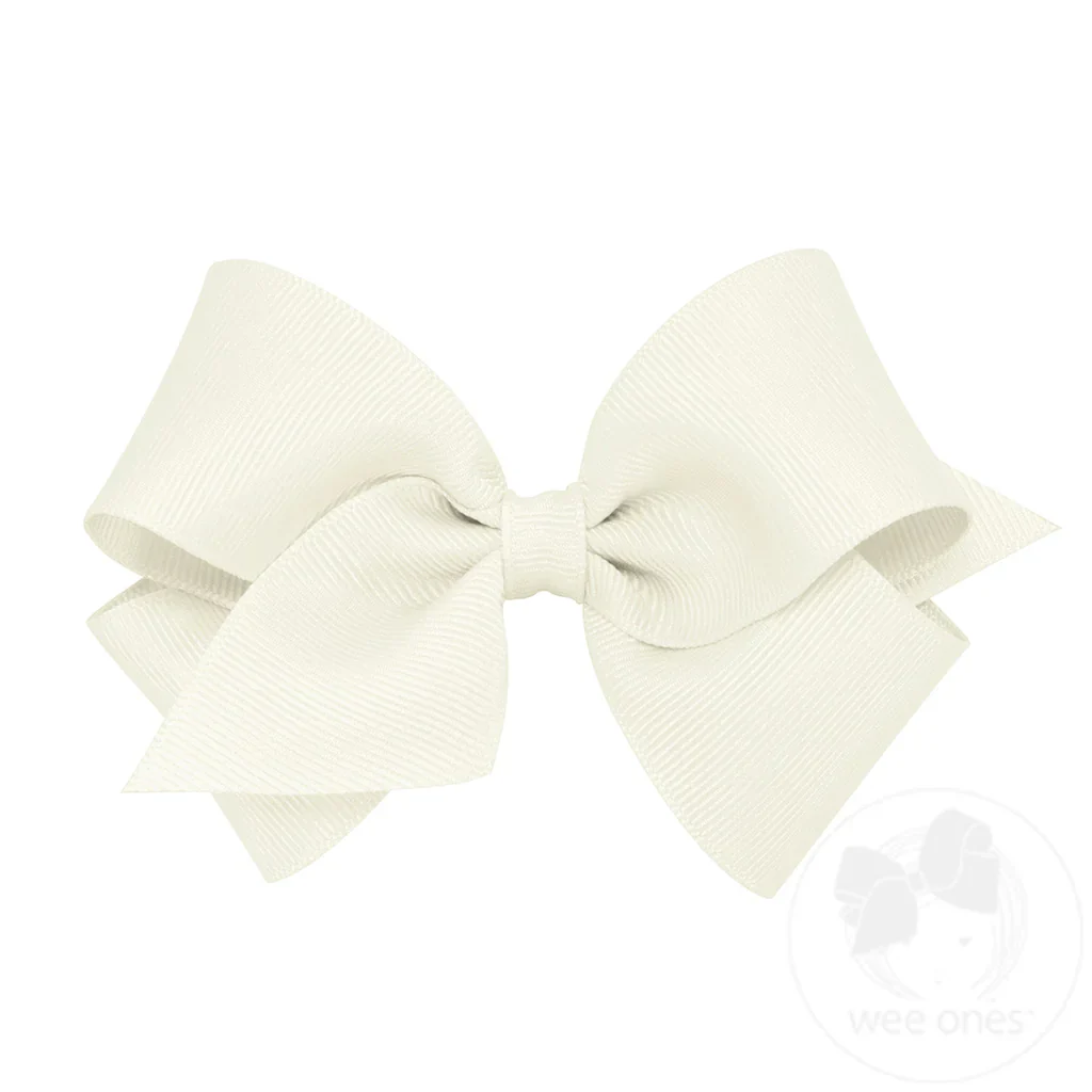 Wee Ones - Small Classic Grosgrain Hair Bow (Plain Wrap) - Image 3